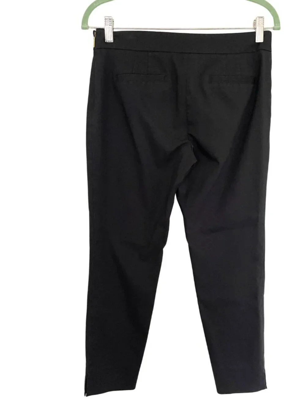 Tory Burch Callie Ankle Skinny Pant Sz 4 Black Side Zip Preppy